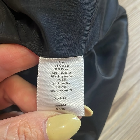 TALBOTS Wool blend Ruffled Tiered Pencil Skirt Gray Size 14 Textured Career - Picture 9 of 10